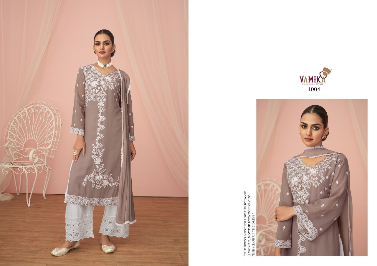 Vamika Noor Designer Fancy Designer Festive Waer Embroidered Ready Made Suit Collection